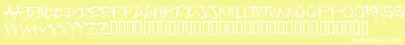 Junglebold Font – White Fonts on Yellow Background
