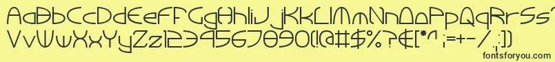 TinkerRound Font – Black Fonts on Yellow Background