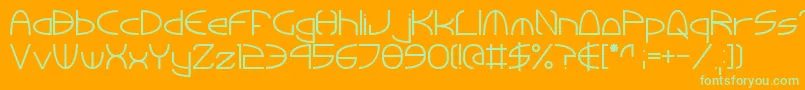 Czcionka TinkerRound – zielone czcionki na pomarańczowym tle
