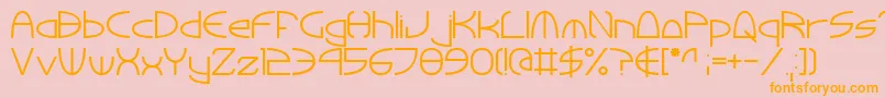 TinkerRound Font – Orange Fonts on Pink Background