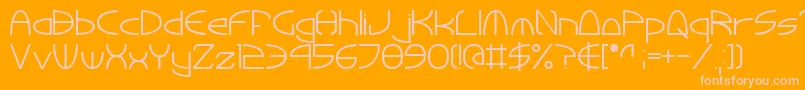 fuente TinkerRound – Fuentes Rosadas Sobre Fondo Naranja