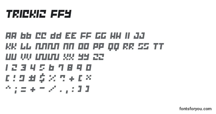 Шрифт Trick12 ffy – алфавит, цифры, специальные символы