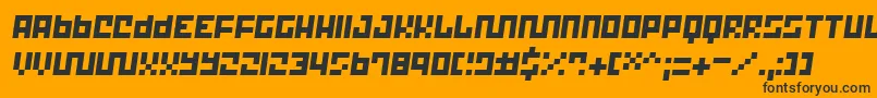 Trick12 ffy Font – Black Fonts on Orange Background