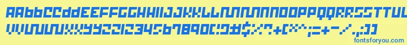 Trick12 ffy Font – Blue Fonts on Yellow Background