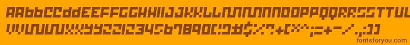 Trick12 ffy Font – Brown Fonts on Orange Background