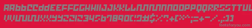 Trick12 ffy Font – Gray Fonts on Red Background