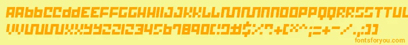 Trick12 ffy Font – Orange Fonts on Yellow Background