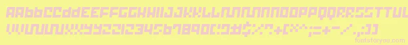 Trick12 ffy Font – Pink Fonts on Yellow Background