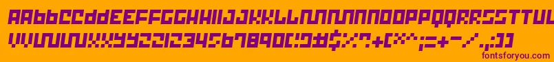 Trick12 ffy Font – Purple Fonts on Orange Background