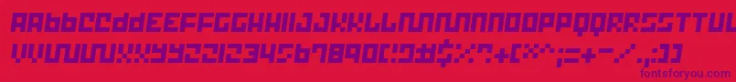Trick12 ffy Font – Purple Fonts on Red Background