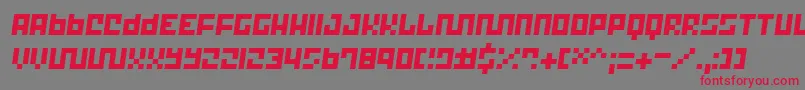 Trick12 ffy Font – Red Fonts on Gray Background