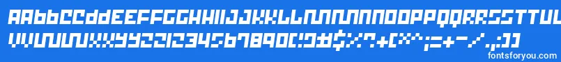 Trick12 ffy Font – White Fonts on Blue Background