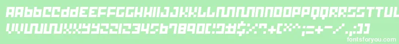 Trick12 ffy Font – White Fonts on Green Background
