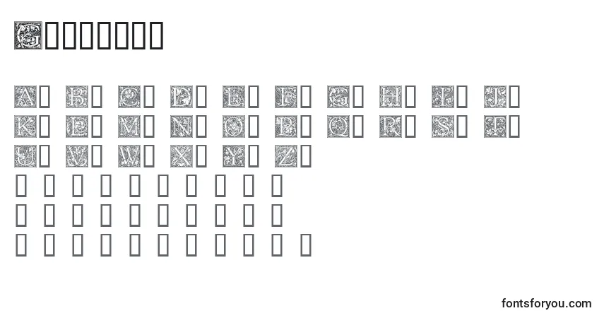 Шрифт Goudyini – алфавит, цифры, специальные символы