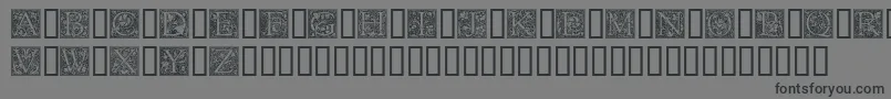 Goudyini-Schriftart – Schwarze Schriften auf grauem Hintergrund