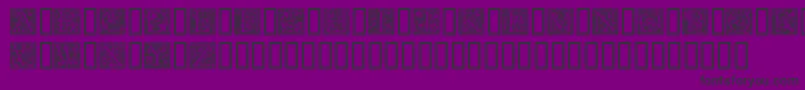 Goudyini-Schriftart – Schwarze Schriften auf violettem Hintergrund