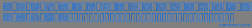Goudyini Font – Blue Fonts on Gray Background