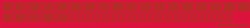 Goudyini Font – Brown Fonts on Red Background