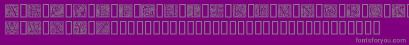 Weitere Informationen zur Goudyini-Schriftart Goudyini-Schriftart – Graue Schriften auf violettem Hintergrund
