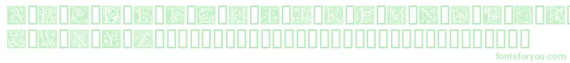 Goudyini Font – Green Fonts on White Background