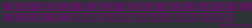 Goudyini-Schriftart – Violette Schriften auf schwarzem Hintergrund