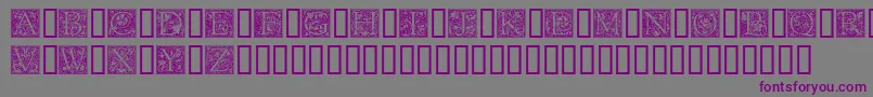 Goudyini Font – Purple Fonts on Gray Background