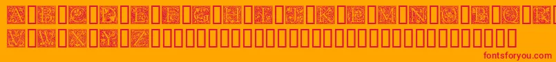 fuente Goudyini – Fuentes Rojas Sobre Fondo Naranja