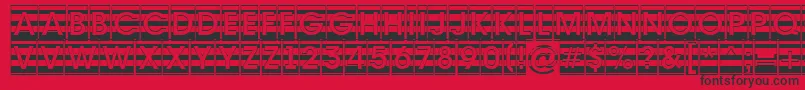 Fonte Avante6 – fontes pretas em um fundo vermelho