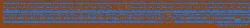 Avante6 Font – Blue Fonts on Brown Background