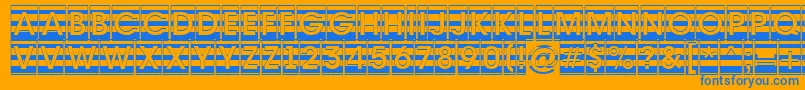 Avante6 Font – Blue Fonts on Orange Background