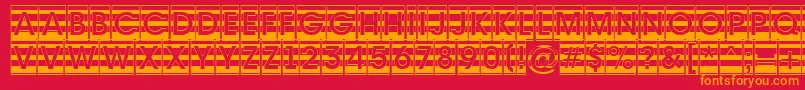 fuente Avante6 – Fuentes Naranjas Sobre Fondo Rojo