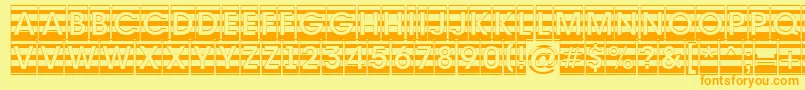 Weitere Informationen zur Avante6-Schriftart Avante6-Schriftart – Orangefarbene Schriften auf gelbem Hintergrund