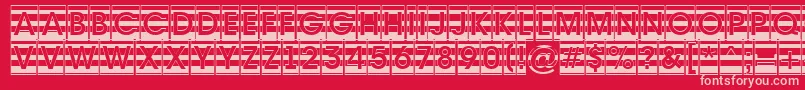 Fonte Avante6 – fontes rosa em um fundo vermelho