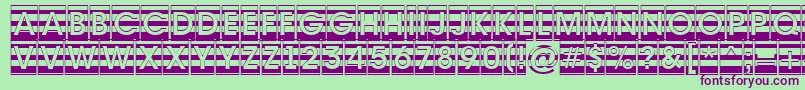 Avante6 Font – Purple Fonts on Green Background