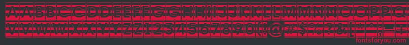 Avante6 Font – Red Fonts on Black Background