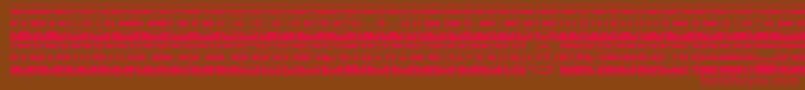 Avante6 Font – Red Fonts on Brown Background
