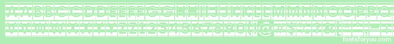 フォントAvante6 – 緑の背景に白い文字