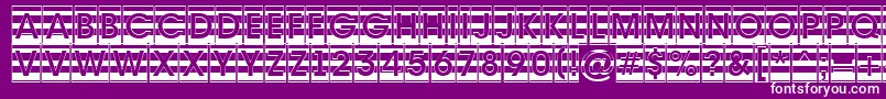 Шрифт Avante6 – белые шрифты на фиолетовом фоне