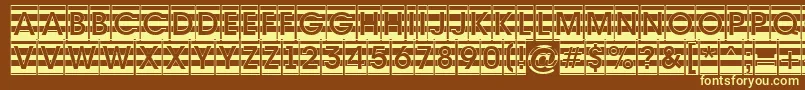 Avante6 Font – Yellow Fonts on Brown Background