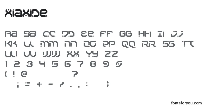 Czcionka Xiaxide – alfabet, cyfry, specjalne znaki