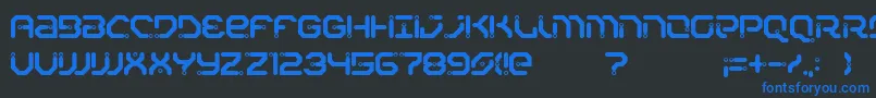 Xiaxide Font – Blue Fonts on Black Background