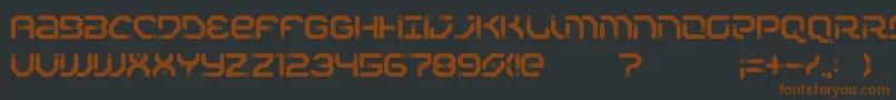 Шрифт Xiaxide – коричневые шрифты на чёрном фоне