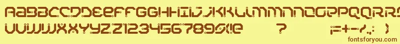 Xiaxide Font – Brown Fonts on Yellow Background