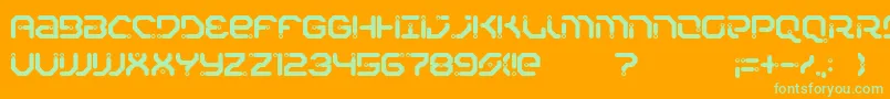 Xiaxide Font – Green Fonts on Orange Background