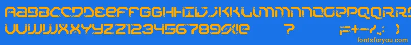 Шрифт Xiaxide – оранжевые шрифты на синем фоне