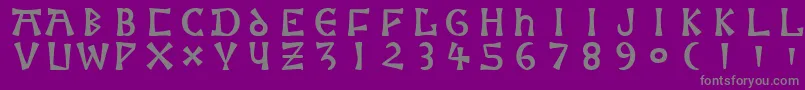 フォントMoneta – 紫の背景に灰色の文字