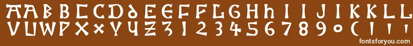 フォントMoneta – 茶色の背景に白い文字