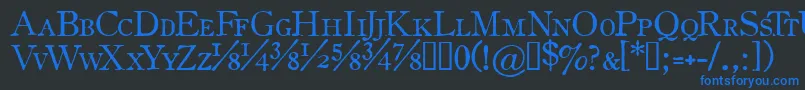 Oldssch Font – Blue Fonts on Black Background