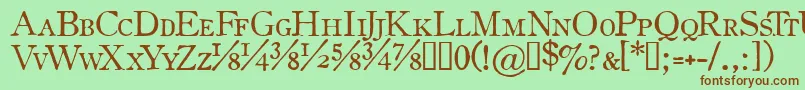 Oldssch Font – Brown Fonts on Green Background