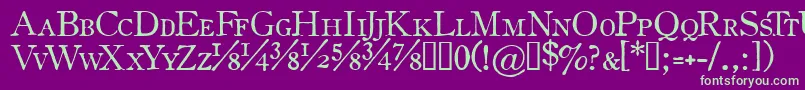 Oldssch Font – Green Fonts on Purple Background